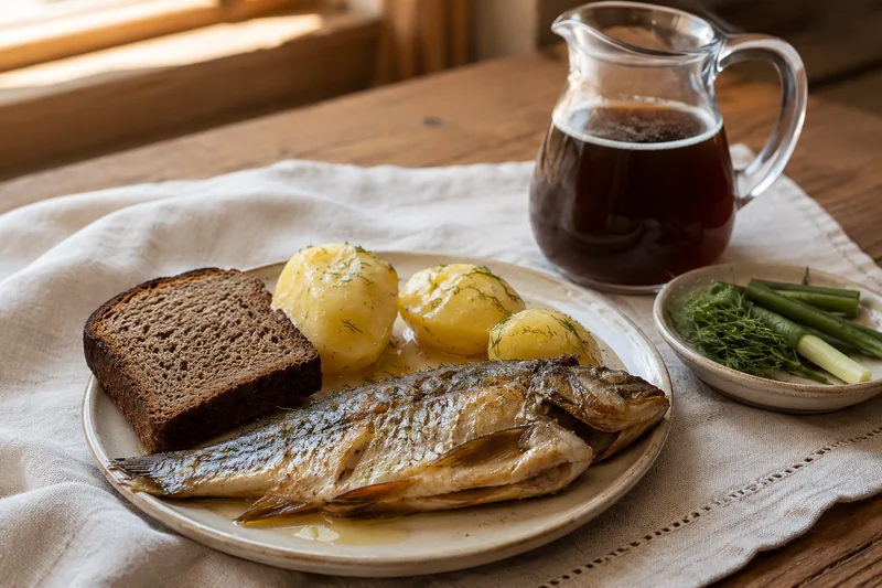 Постный стол с рыбой, хлебом и овощами по уставу — что нельзя делать в Петров пост